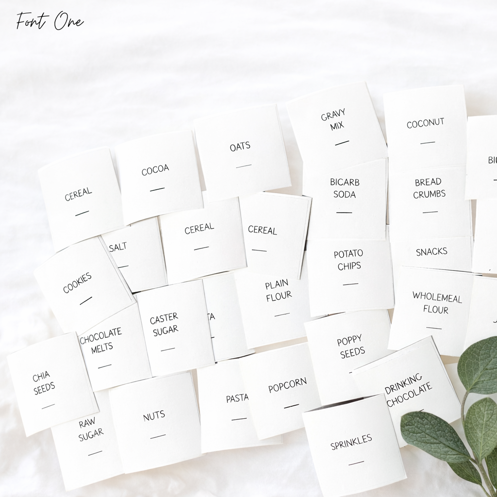Custom Pantry Labels