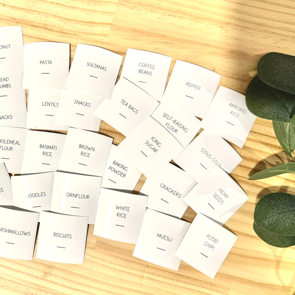 Preselected Pantry Labels