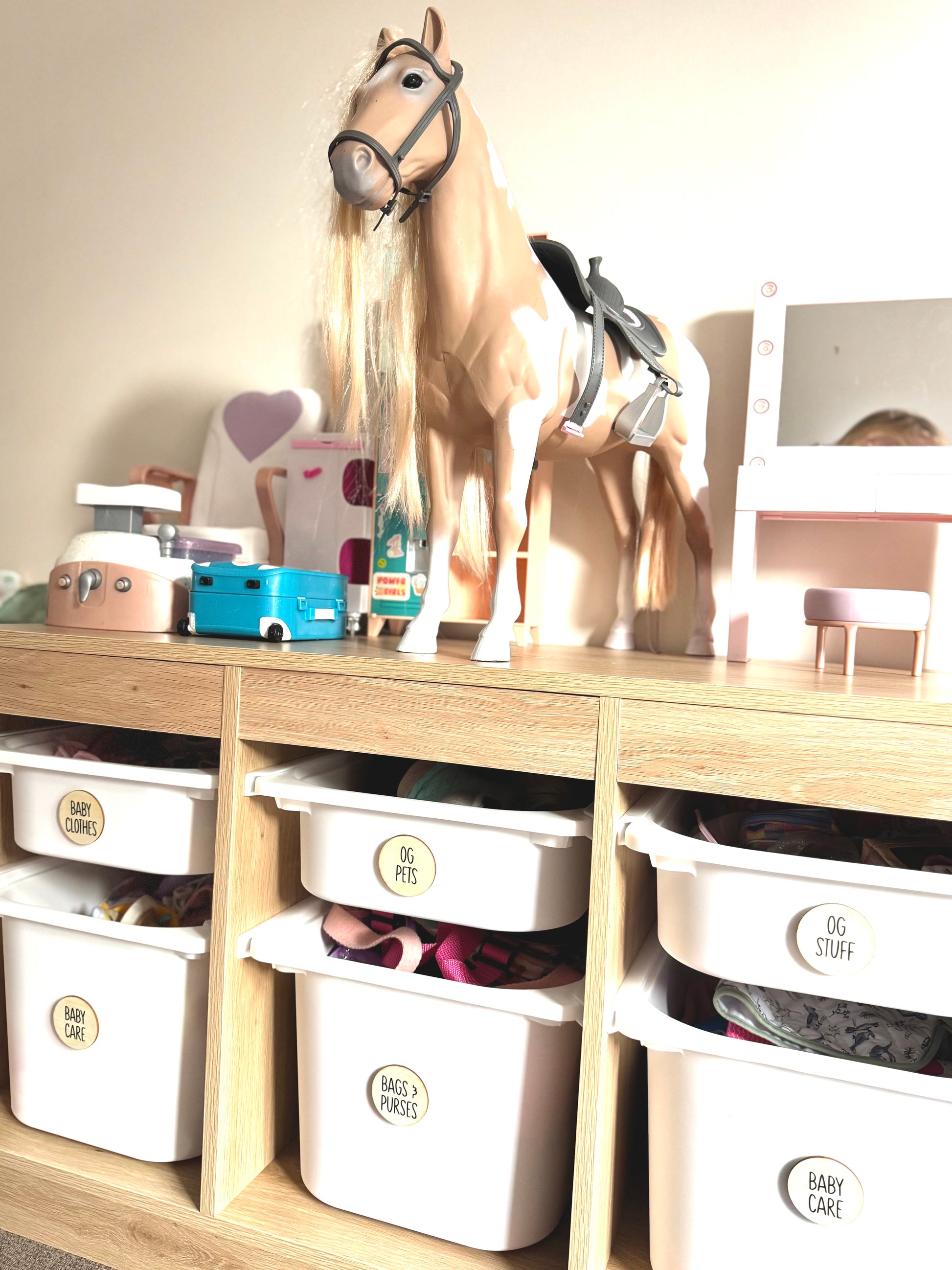 Wooden Toy Storage Tags