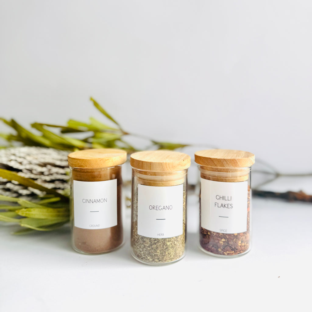 Bamboo Herb & Spice Jars