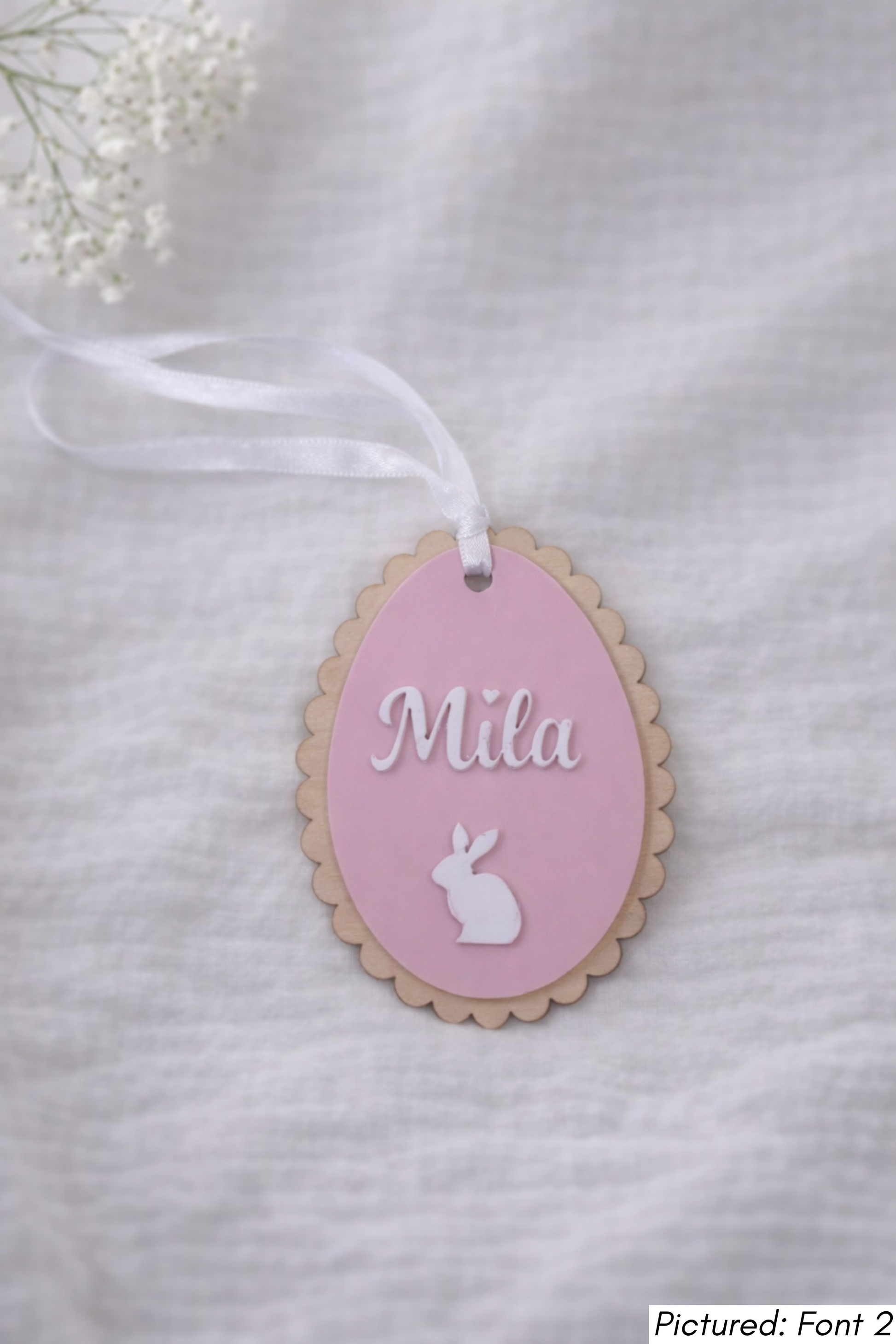 Scalloped Easter Basket Tag - Design Three