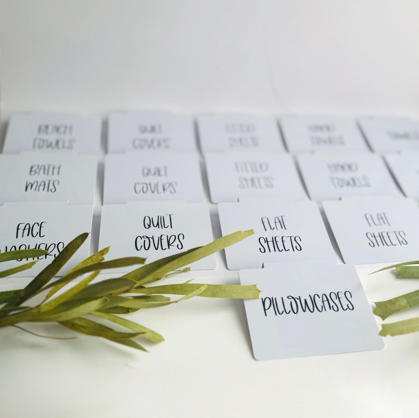 Preselected Linen Cupboard Labels