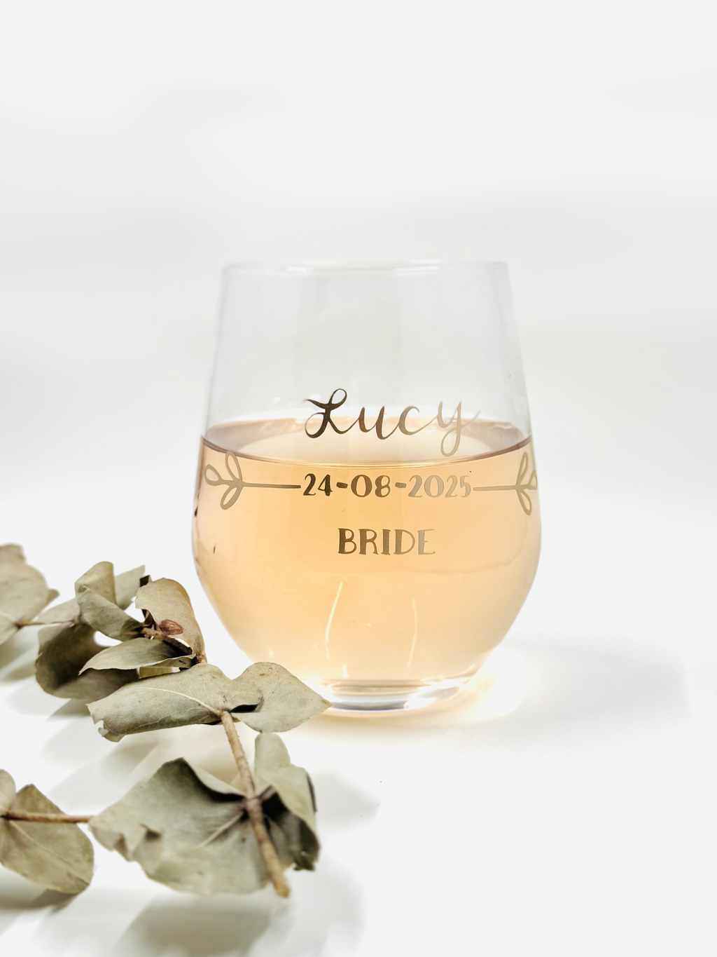 Custom Stemless Wine Glass