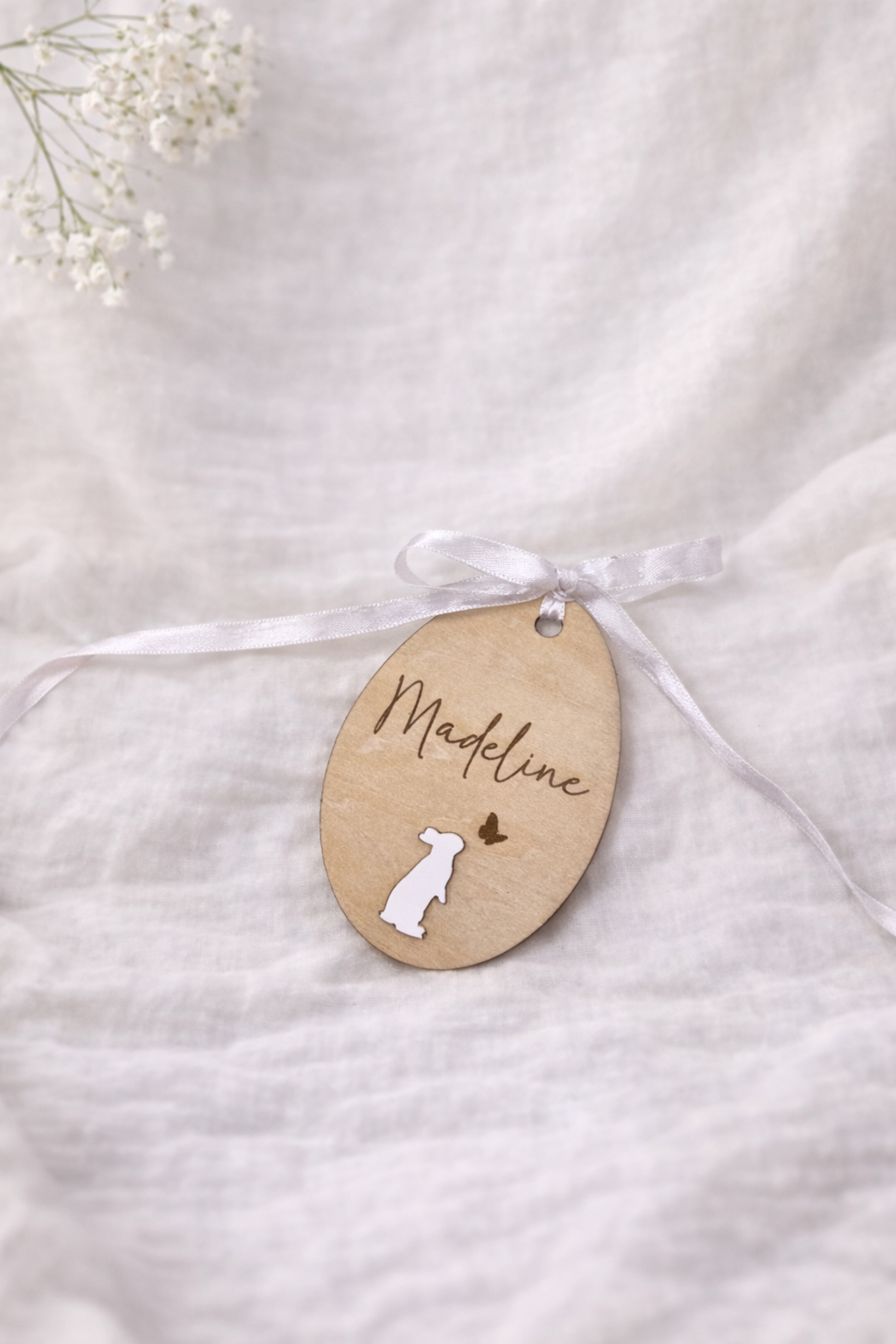 Scalloped Easter Basket Tag - Design One