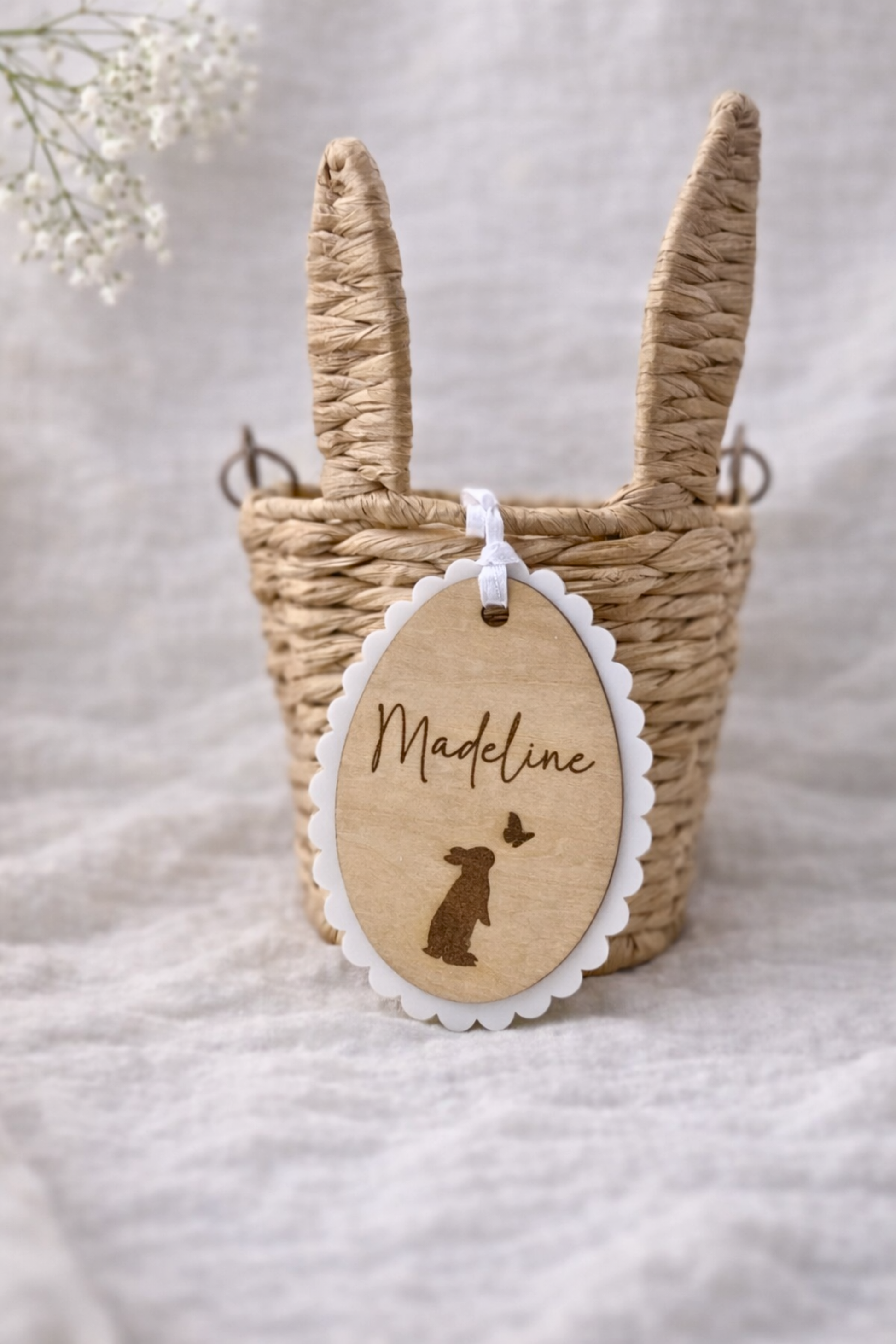 Scalloped Easter Basket Tag - Design One