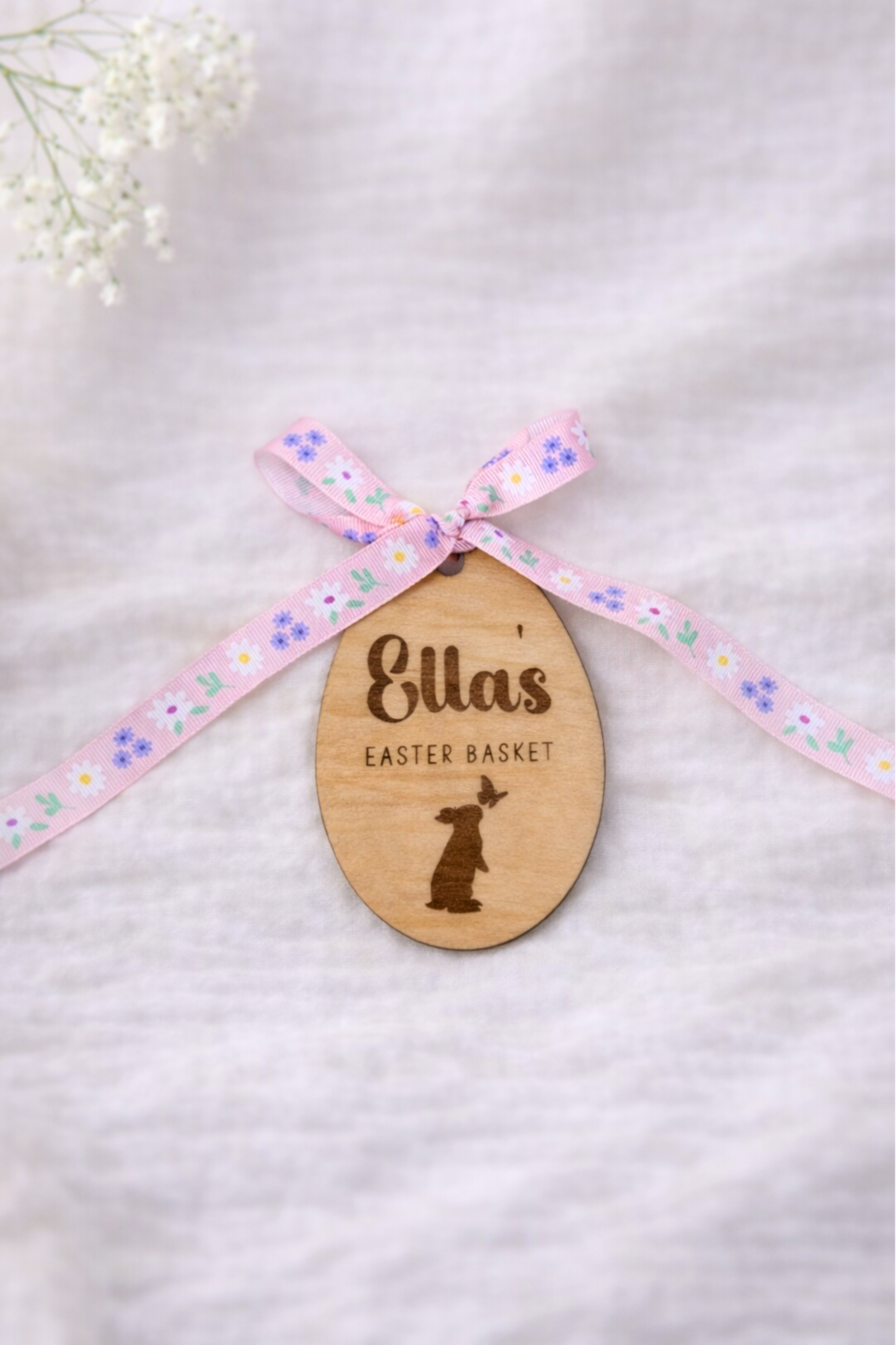 Scalloped Easter Basket Tag - Design Two