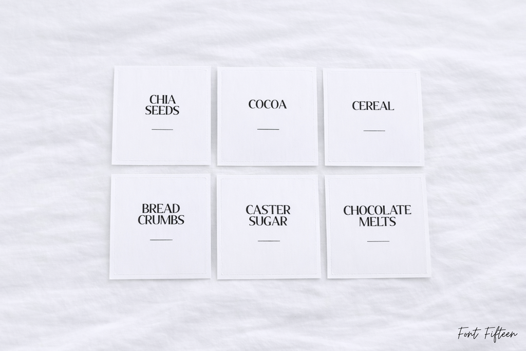 Custom Pantry Labels