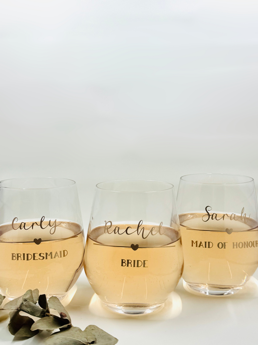 Custom Stemless Wine Glass