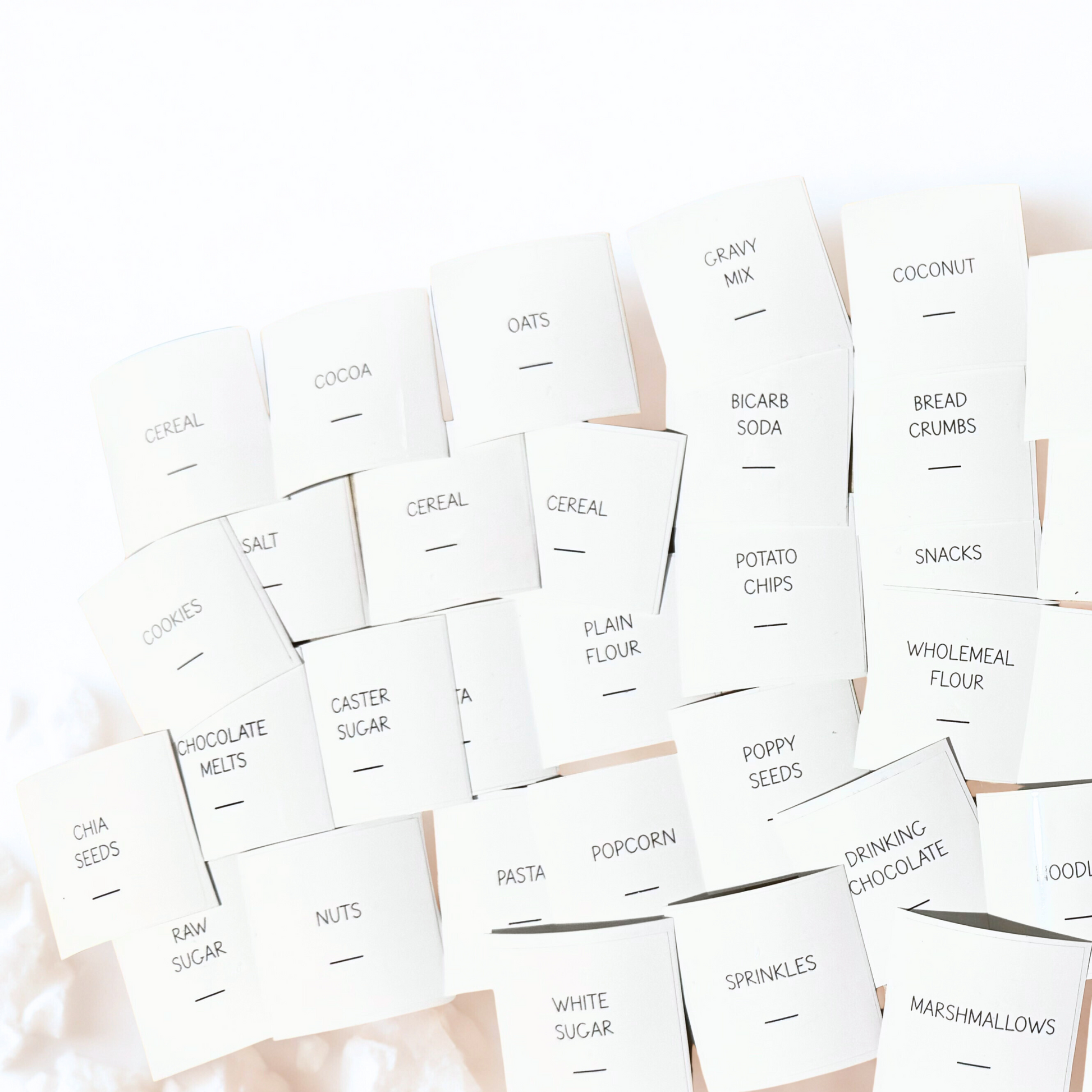 Custom Pantry Labels