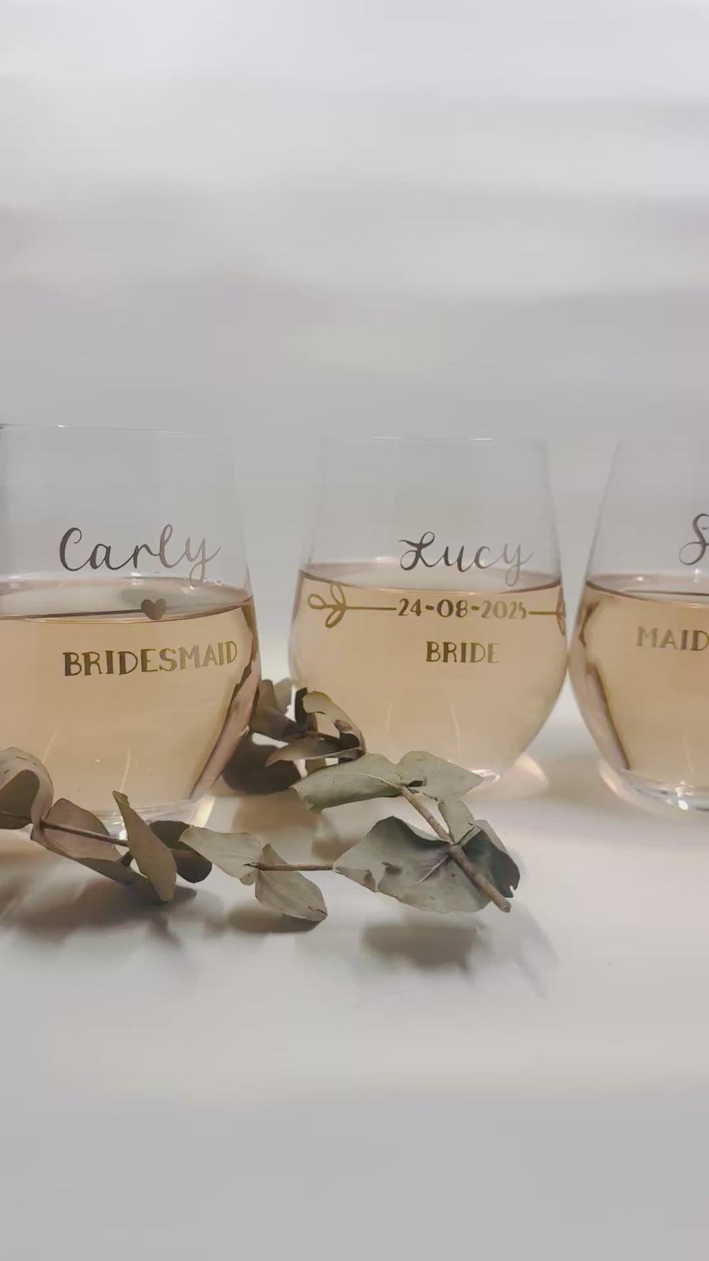 Custom Stemless Wine Glass